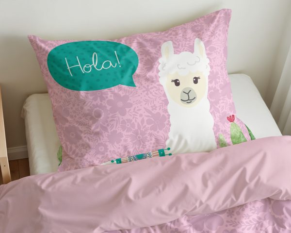 Little Monster Hola lama Roze 140 x 200/220 cm - Afbeelding 5