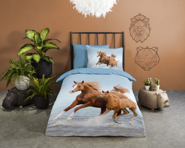 Good Morning Kinderdekbedovertrek "paarden" - Multi - (140x200 cm) - Katoen - Afbeelding 2