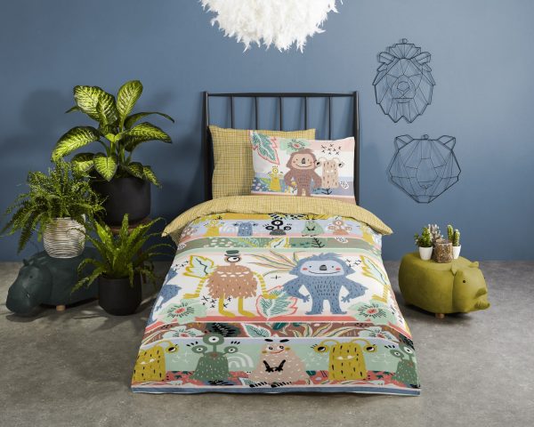 Good Morning Kinderdekbedovertrek "monster dieren" - Multi - (140x200/220 cm) - Katoen - Afbeelding 2