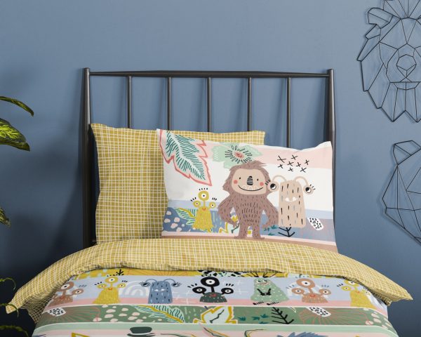 Good Morning Kinderdekbedovertrek "monster dieren" - Multi - (140x200/220 cm) - Katoen - Afbeelding 3
