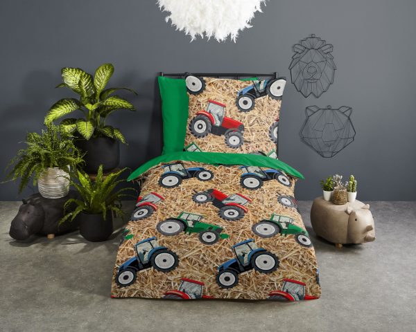 Good Morning Kinderdekbedovertrek "tractor" - Multi - (135x200 cm) - Katoen - Afbeelding 2