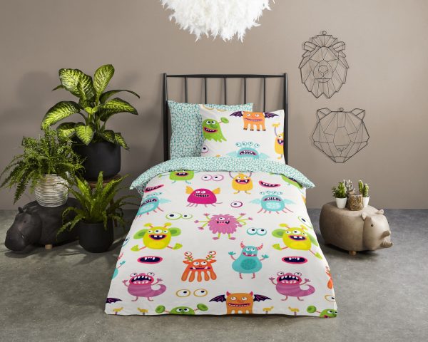 Good Morning Kinderdekbedovertrek "monsters" - Multi - (140x200/220 cm) - Katoen - Afbeelding 2