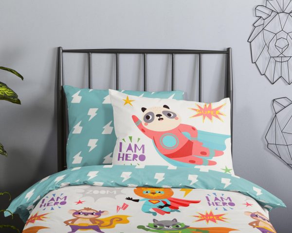 Good Morning Kinderdekbedovertrek "superheld dieren" - Multi - (140x200/220 cm) - Katoen - Afbeelding 3