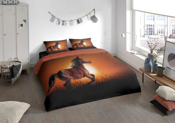 Pure Dekbedovertrek "paard" - Bruin - (135x200 cm) - Microfiber - Afbeelding 2