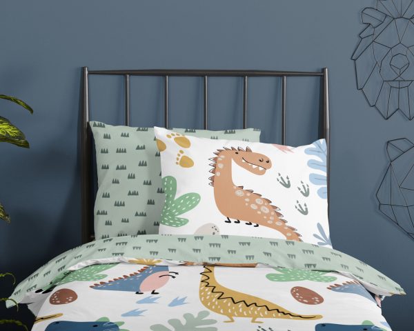 Good Morning Kinderdekbedovertrek "dino's" - Multi - (140x200/220 cm) - Katoen - Afbeelding 3