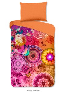 HIP Dekbedovertrek "mandala's, bloemen en vlinders" - Multi - (140x200 cm) - Katoen Satijn