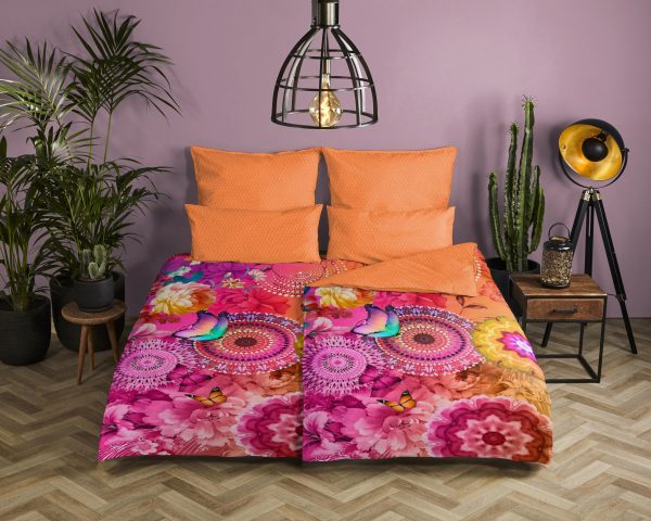 HIP Dekbedovertrek "mandala's, bloemen en vlinders" - Multi - (140x200 cm) - Katoen Satijn - Afbeelding 2