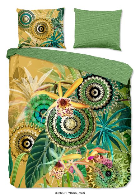 HIP Dekbedovertrek "mandala's, bladeren en bloemen" - Multi - (200x200/220 cm) - Katoen Satijn