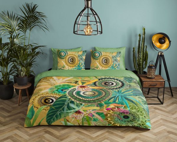 HIP Dekbedovertrek "mandala's, bladeren en bloemen" - Multi - (200x200/220 cm) - Katoen Satijn - Afbeelding 2