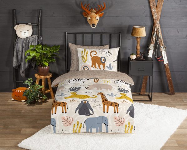 Good Morning Kinderdekbedovertrek "dieren" - Multi - (140x200/220 cm) - Katoen Flanel - Afbeelding 2