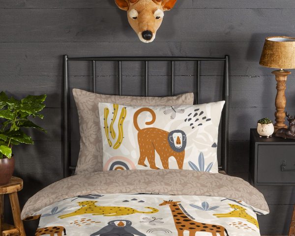 Good Morning Kinderdekbedovertrek "dieren" - Multi - (140x200/220 cm) - Katoen Flanel - Afbeelding 3