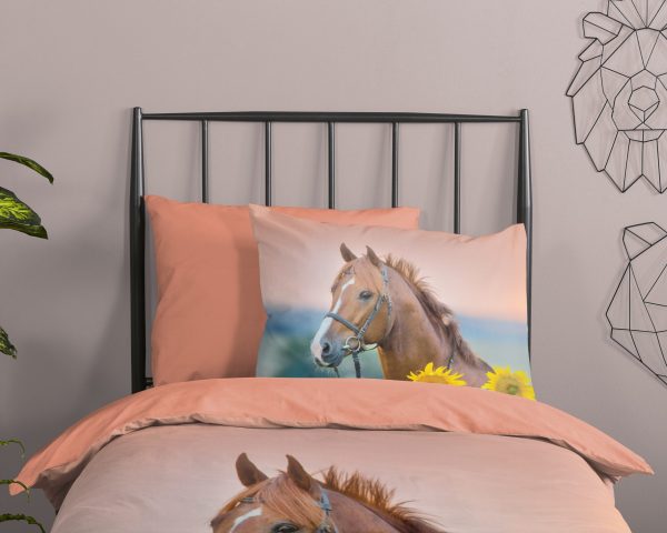 Good Morning Kinderdekbedovertrek "paard met zonnebloemen" - Multi - (140x200/220 cm) - Katoen - Afbeelding 3