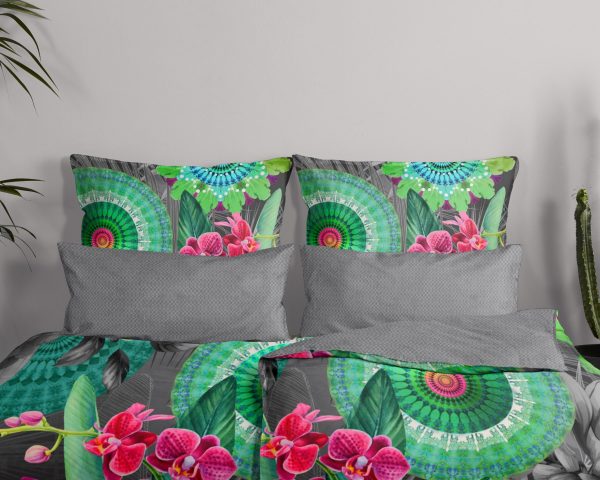 HIP Dekbedovertrek "mandala's en bloemen" - Multi - (135x200 cm) - Katoen Satijn - Afbeelding 3