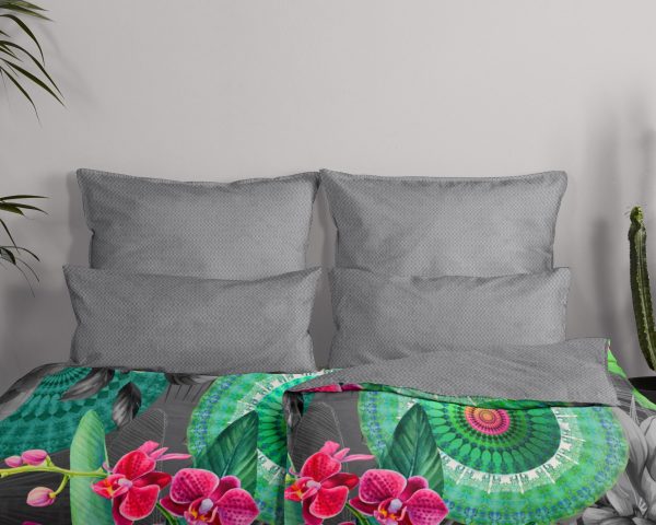 HIP Dekbedovertrek "mandala's en bloemen" - Multi - (140x200 cm) - Katoen Satijn - Afbeelding 3