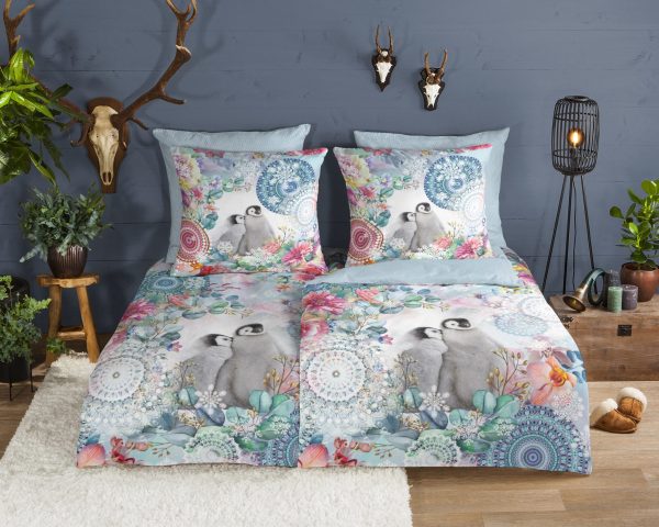 HIP Dekbedovertrek "mandala's en pinguins" - Multi - (155x220 cm) - Katoen Flanel - Afbeelding 2