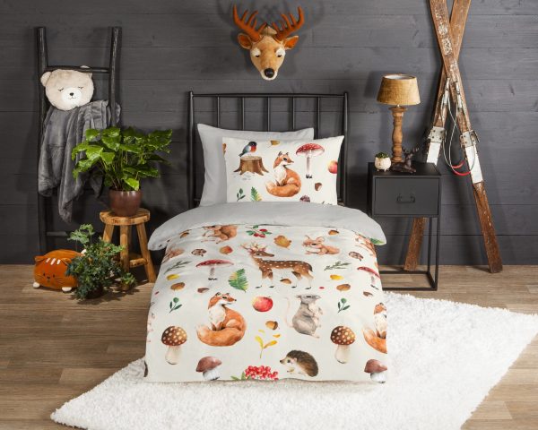 Good Morning Kinderdekbedovertrek "dieren" - Multi - (140x200/220 cm) - Katoen Flanel - Afbeelding 2