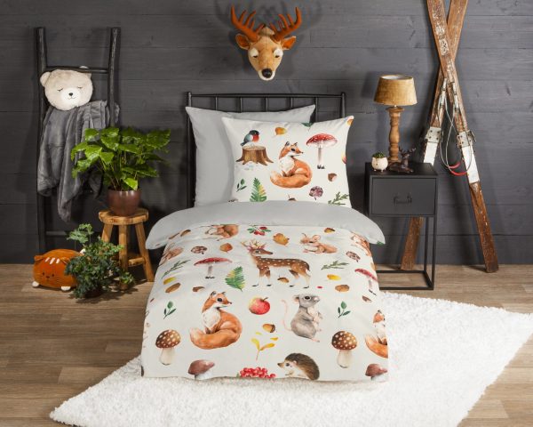 Good Morning Kinderdekbedovertrek "dieren" - Multi - (135x200 cm) - Katoen Flanel - Afbeelding 2