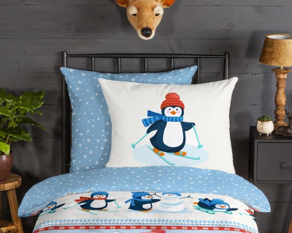 Good Morning Kinderdekbedovertrek "pinguins" - Multi - (135x200 cm) - Katoen Flanel - Afbeelding 3