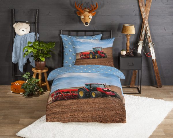 Good Morning Kinderdekbedovertrek "tractor" - Multi - (135x200 cm) - Katoen Flanel - Afbeelding 2