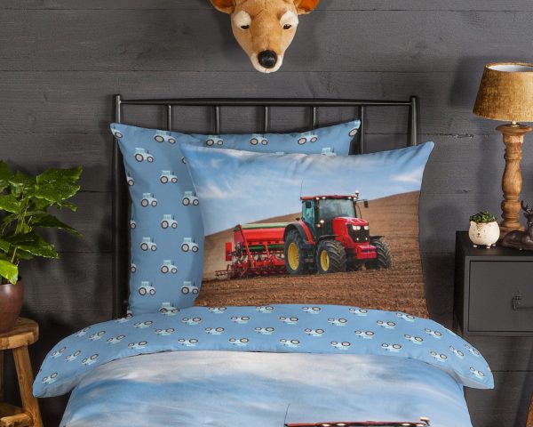 Good Morning Kinderdekbedovertrek "tractor" - Multi - (135x200 cm) - Katoen Flanel - Afbeelding 3