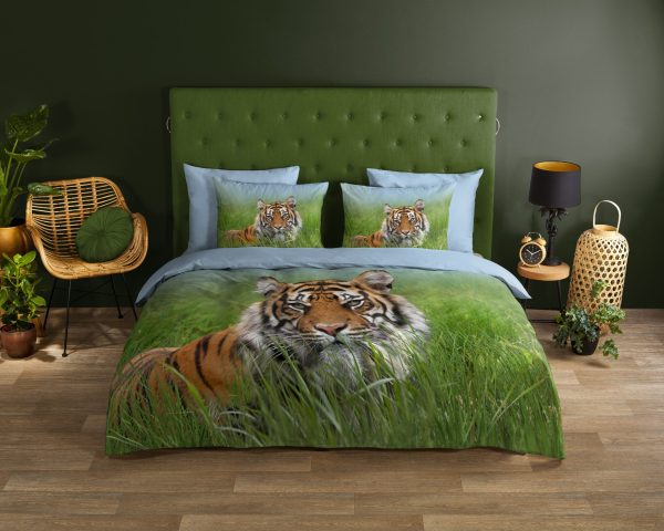 Good Morning Dekbedovertrek "tijger" - Multi - (200x200/220 cm) - Katoen - Afbeelding 2