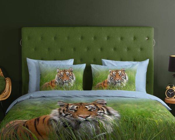 Good Morning Dekbedovertrek "tijger" - Multi - (200x200/220 cm) - Katoen - Afbeelding 3