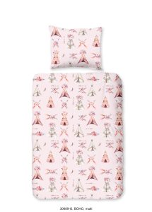 Good Morning Ledikant babydekbedovertrek "tipi-tenten / boho" - Multi - (100x135 cm) - Katoen