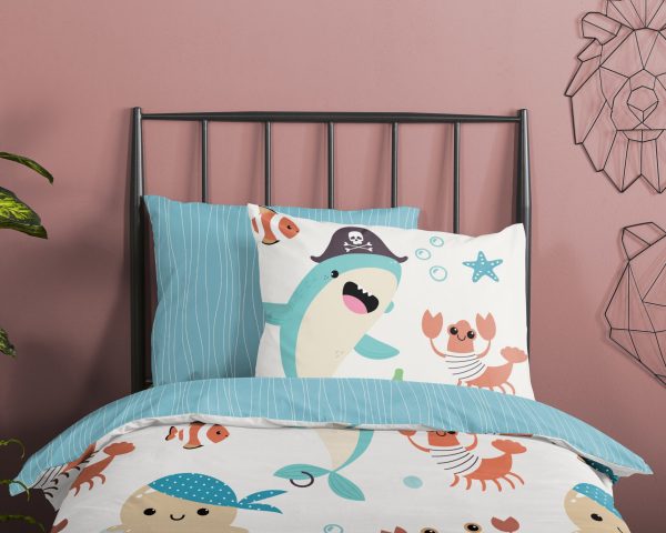 Good Morning Kinderdekbedovertrek "zeedieren" - Multi - (140x200/220 cm) - Katoen - Afbeelding 3