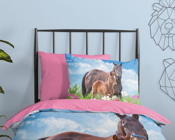 Good Morning Kinderdekbedovertrek "paarden" - Multi - (140x200/220 cm) - Katoen - Afbeelding 3