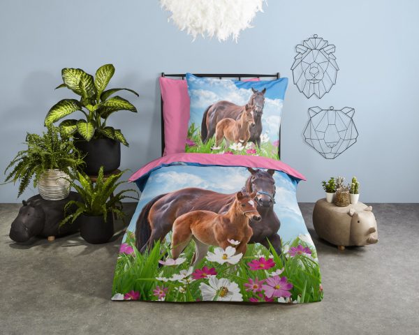 Good Morning Kinderdekbedovertrek "paarden" - Multi - (135x200 cm) - Katoen - Afbeelding 2