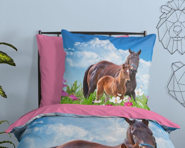 Good Morning Kinderdekbedovertrek "paarden" - Multi - (135x200 cm) - Katoen - Afbeelding 3