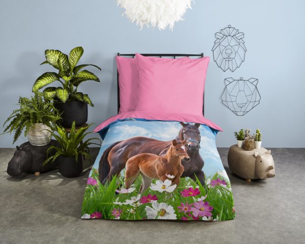 Good Morning Kinderdekbedovertrek "paarden" - Multi - (140x200 cm) - Katoen - Afbeelding 2