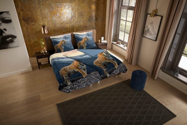 Pure Dekbedovertrek "tijger in de bergen" - Multi - (135x200 cm) - Microfiber - Afbeelding 2