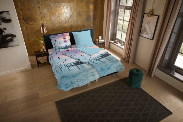 Pure Dekbedovertrek "vuurtoren" - Multi - (135x200 cm) - Microfiber - Afbeelding 2