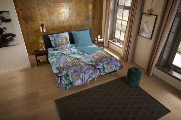 Pure Dekbedovertrek "jungle print met luipard" - Multi - (135x200 cm) - Microfiber - Afbeelding 2