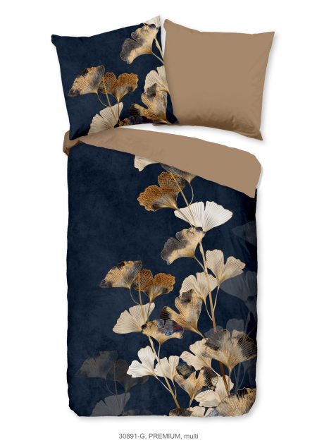 Good Morning Dekbedovertrek "ginkgo bladeren" - Multi - (155x220 cm) - Katoen