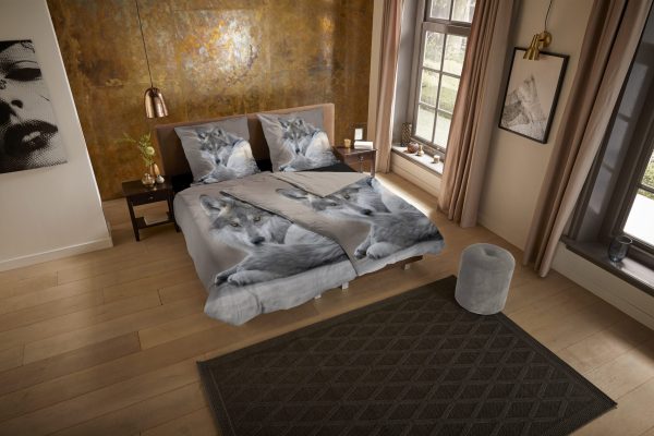 Pure Dekbedovertrek "Wolf" - Taupe - (135x200 cm) - Microfiber - Afbeelding 2