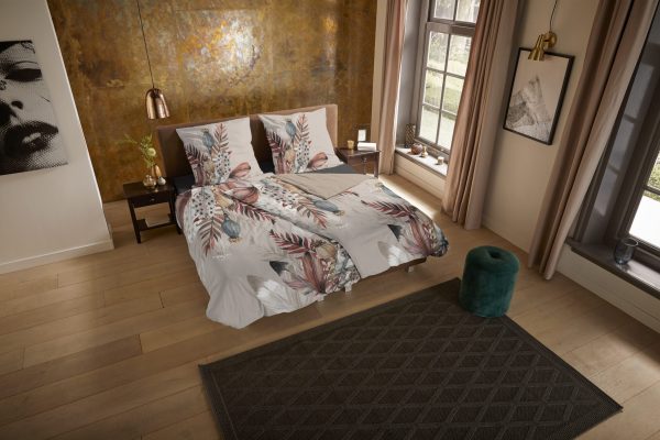Pure Dekbedovertrek "veren" - Taupe - (135x200 cm) - Microfiber - Afbeelding 2