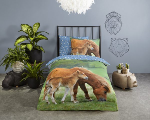 Good Morning Kinderdekbedovertrek "paarden" - Multi - (140x200/220 cm) - Katoen - Afbeelding 2