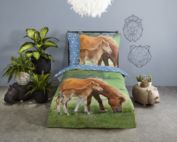 Good Morning Kinderdekbedovertrek "paarden" - Multi - (135x200 cm) - Katoen - Afbeelding 2