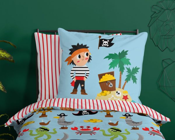 Good Morning Kinderdekbedovertrek "piraten/ zee thema" - Multi - (135x200 cm) - Katoen - Afbeelding 3