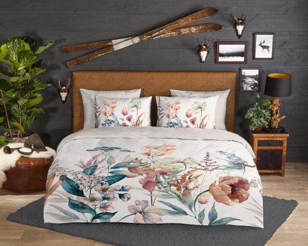 Good Morning Dekbedovertrek "bloemen" - Multi - (200x200/220 cm) - Katoen Flanel - Afbeelding 2