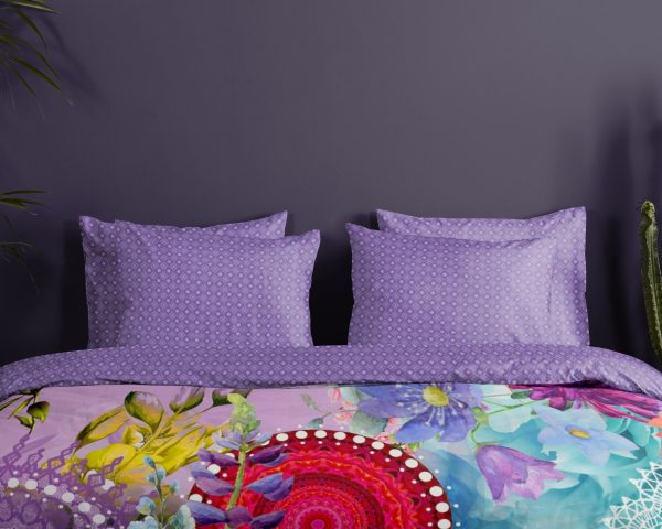 HIP Dekbedovertrek "mandala's en bloemen" - Multi - (140x200 cm) - Katoen Satijn - Afbeelding 3