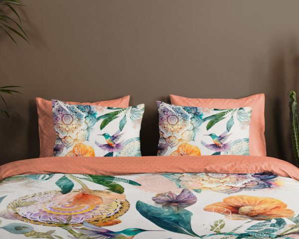 HIP Dekbedovertrek "mandala's en bloemen" - Multi - (200x200/220 cm) - Katoen Satijn - Afbeelding 3