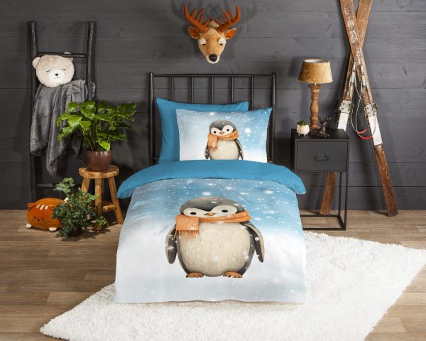 Good Morning Kinderdekbedovertrek "pinguin" - Multi - (140x200/220 cm) - Katoen Flanel - Afbeelding 2