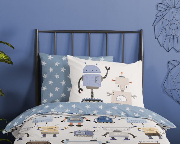 Good Morning Kinderdekbedovertrek "robots" - Multi - (140x200/220 cm) - Katoen - Afbeelding 3