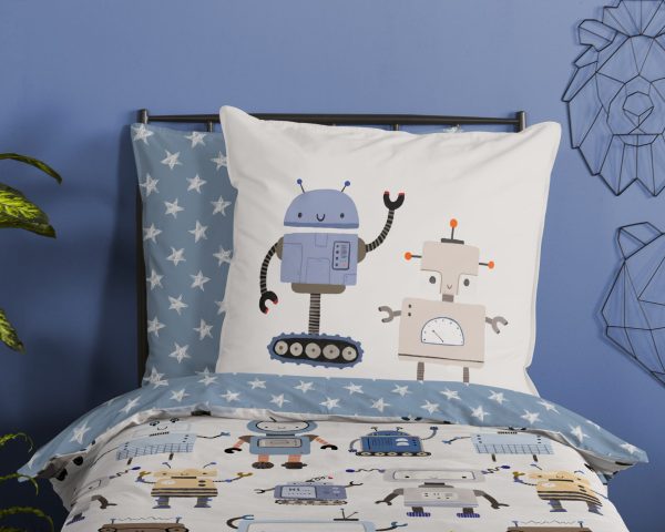 Good Morning Kinderdekbedovertrek "robots" - Multi - (135x200 cm) - Katoen - Afbeelding 3