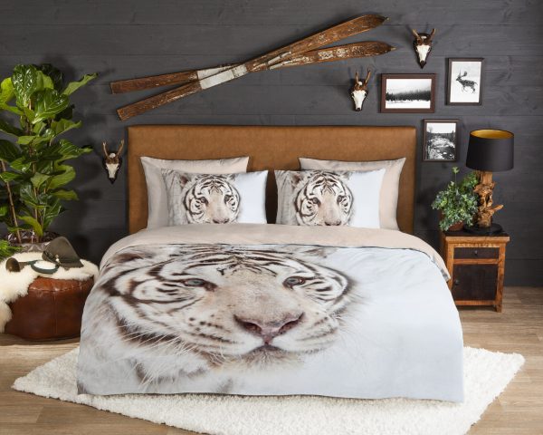 Good Morning Dekbedovertrek "" - Wit - (260x200/220 cm) - Katoen Flanel - Afbeelding 2