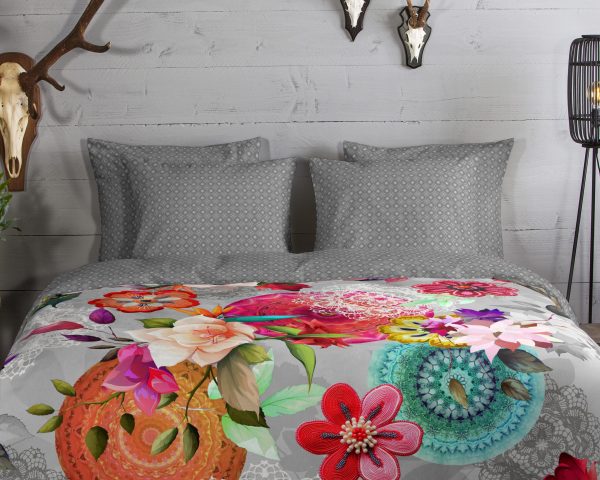 HIP Dekbedovertrek "Mandals en bloemen" - Multi - (140x200 cm) - Katoen Flanel - Afbeelding 3