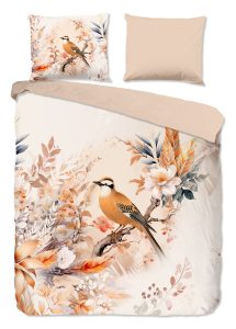 Good Morning Dekbedovertrek "vogel en bloemen" - Multi - (200x200/220 cm) - Katoen